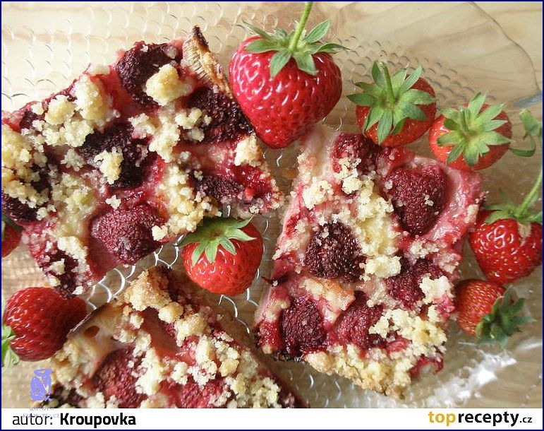 Recept na Jahodový Koláč S Pudinkem!
